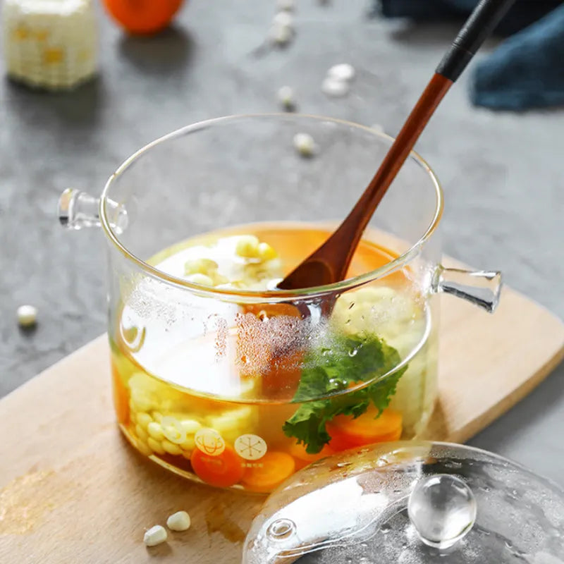 Transparent Glass Soup Pot
