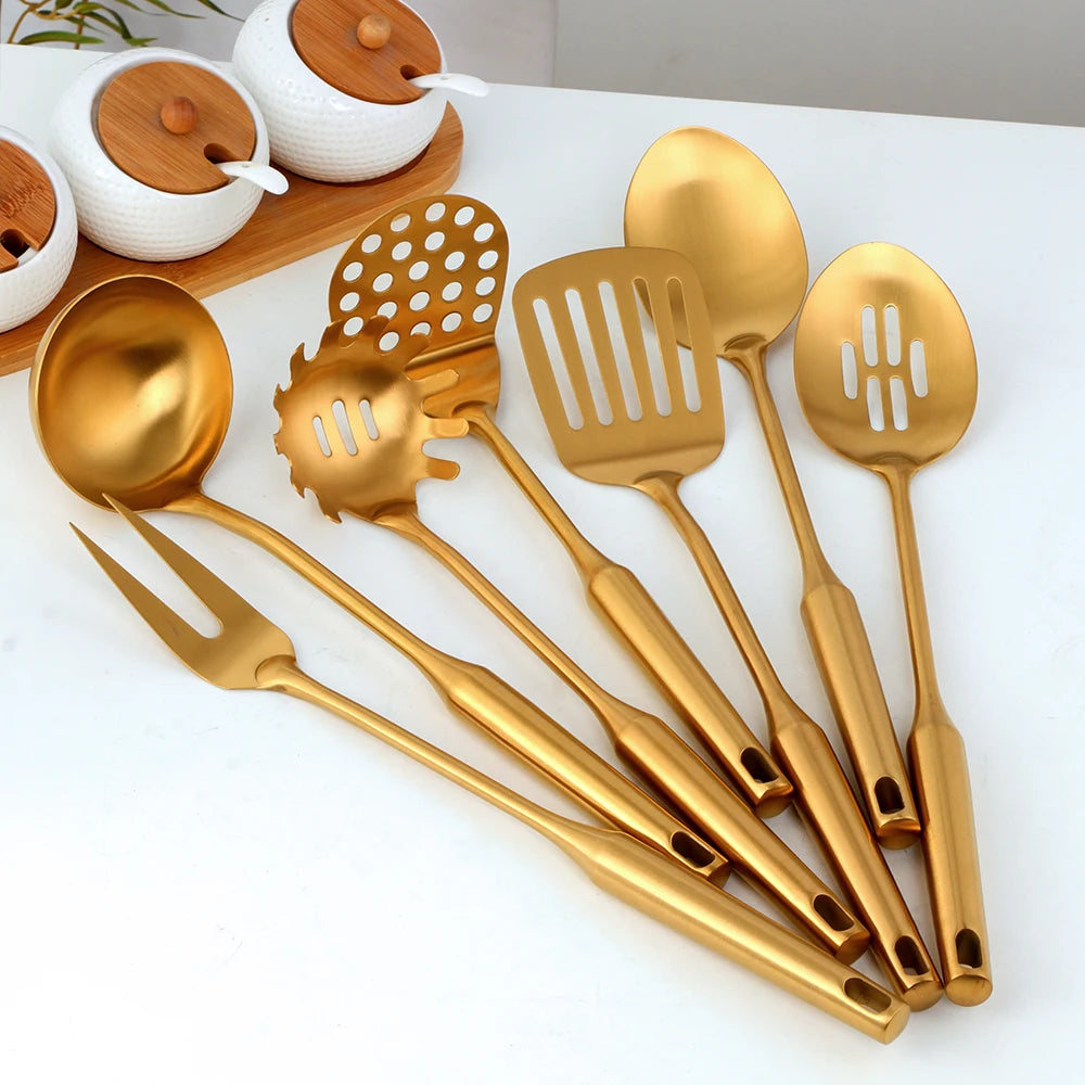Gold Stainless Steel Cooking tools