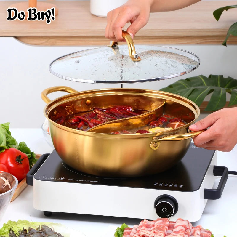 Hot Pot Cookware 2 In 1 Stainless Steel